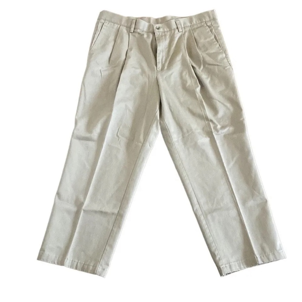 Dockers Easy Stretch Khaki Pants Pleated Classic Fit W38 L29